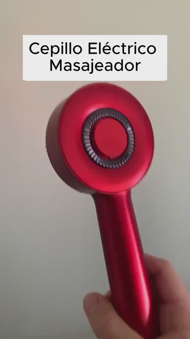 Cepillo Masajeador Capilar con Luz Roja